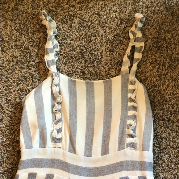 blue and white striped jumpsuit - Picture 4 of 5